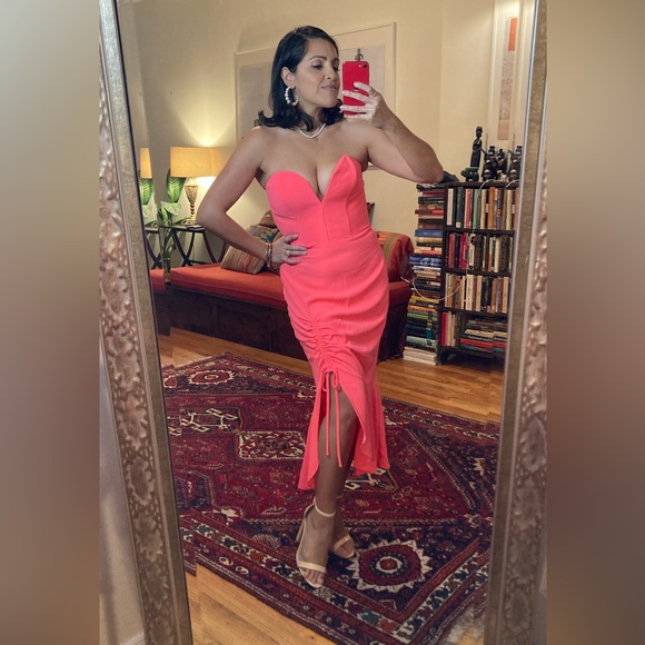 Amanda Uprichard, Size small. Electric rouge dress. New with 🏷️ tags! - Picture 1 of 9
